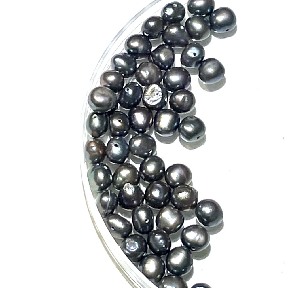 Strand of Gray Pearls in a Bag